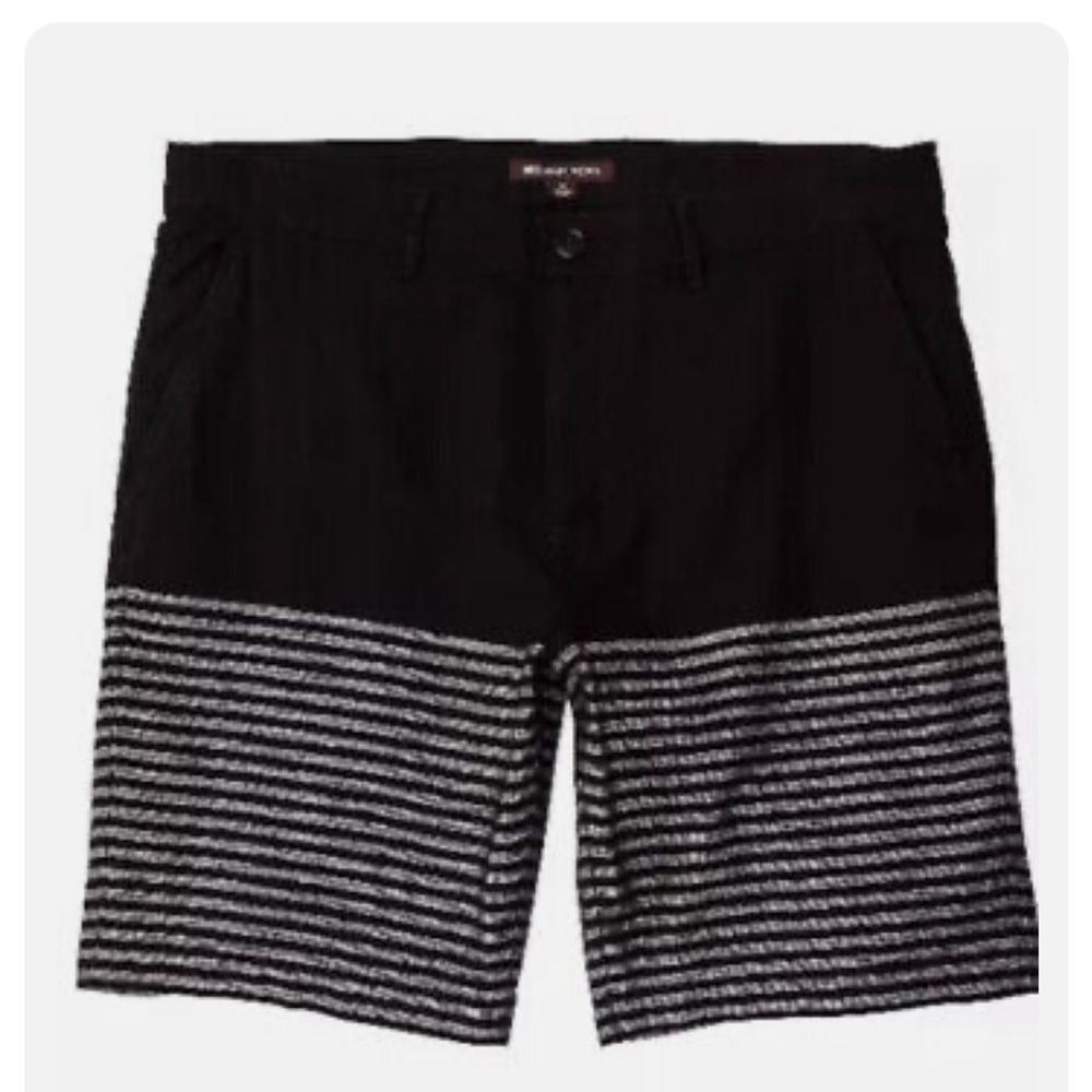 Michael Kors Black & Gray Stripe Cotton Shorts